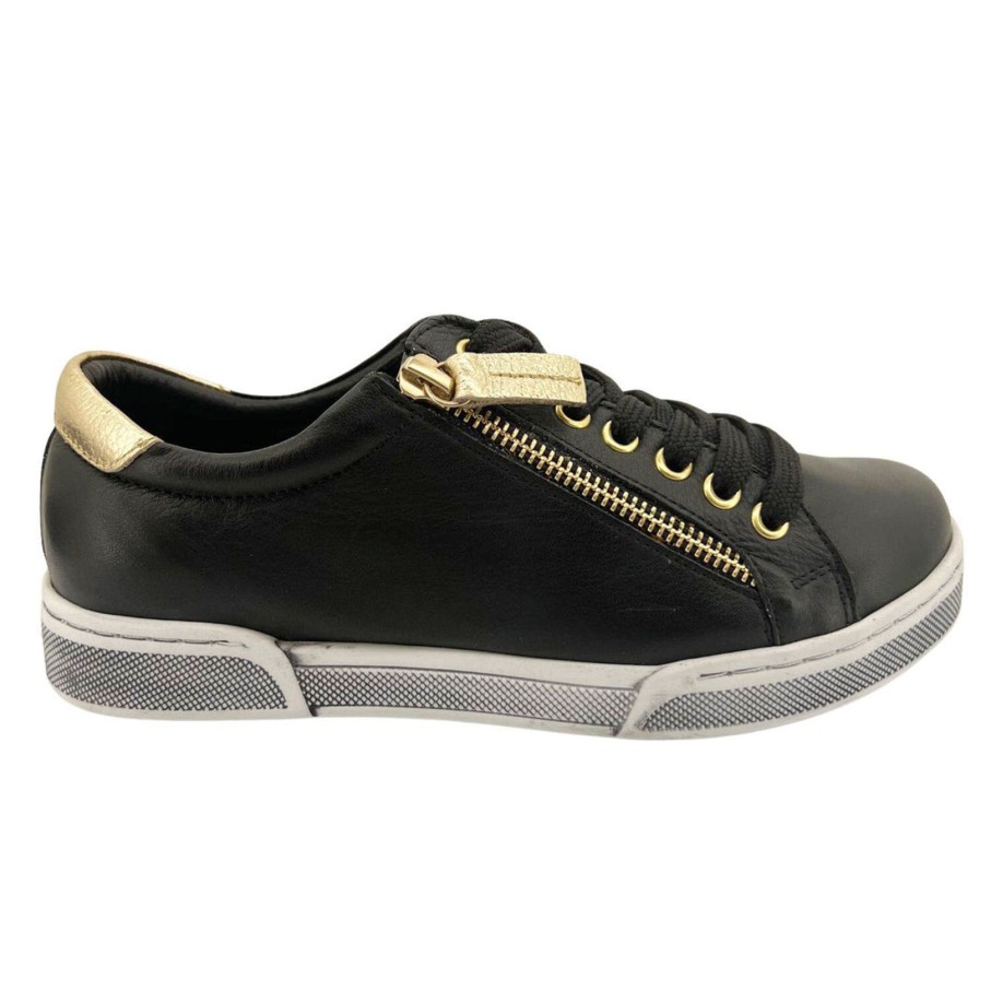 Shoes Rilassare | Tilba Sneaker | Black/Gold | Rs14