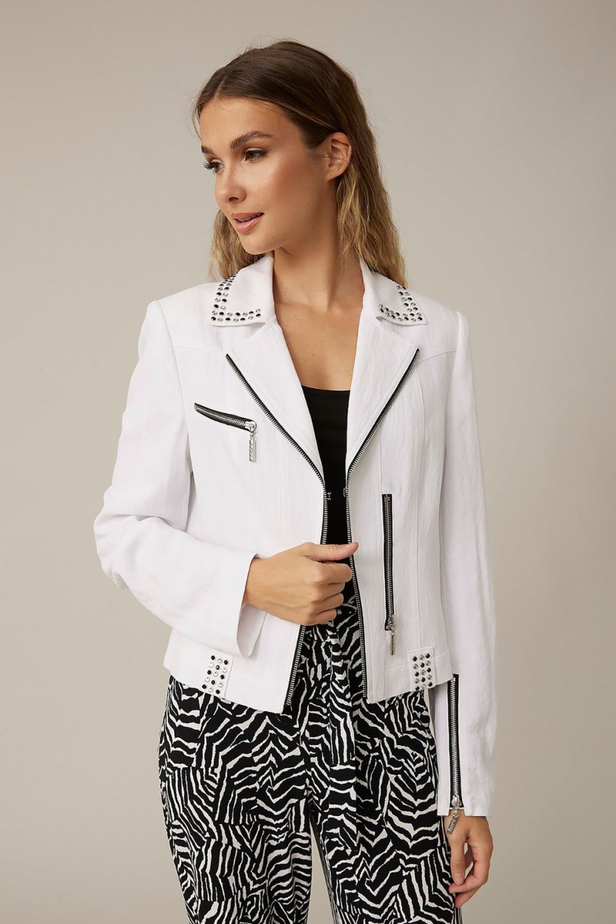 All Clothing Joseph Ribkoff | Studded Jacket | White | Jr13