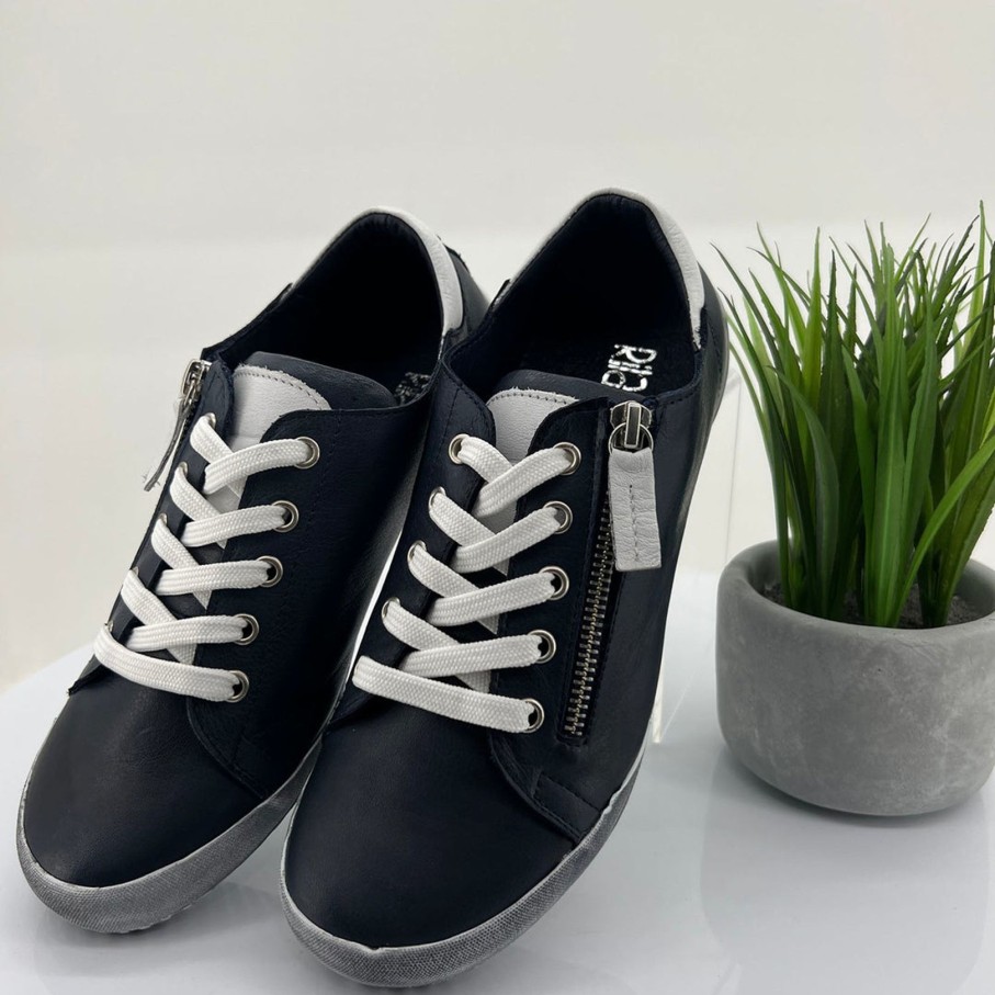 Shoes Rilassare | Tess Flat Sneaker | White/ | Rs12 Navy