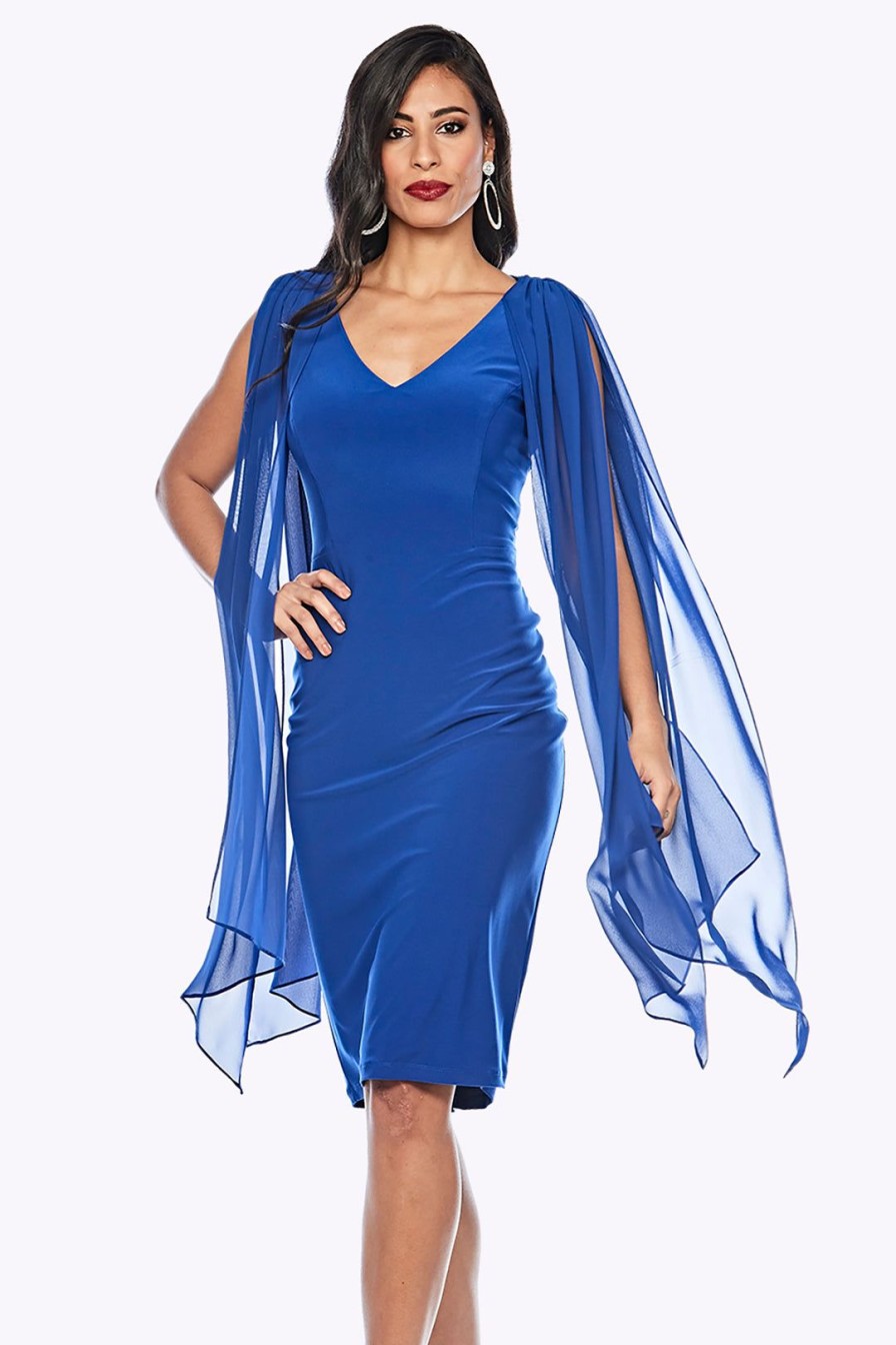 All Clothing Jesse Harper | Overlay Shoulder Dress | Royal | Jh8