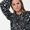 All Clothing Joseph Ribkoff | Animal Print Design Jacket | Jr147 Black