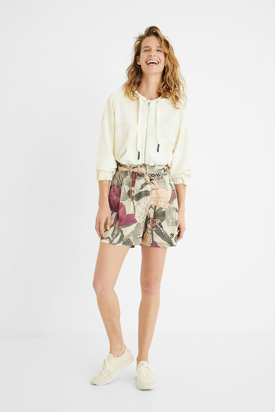 All Clothing Desigual | Flowers Trouser Shorts - Dg8