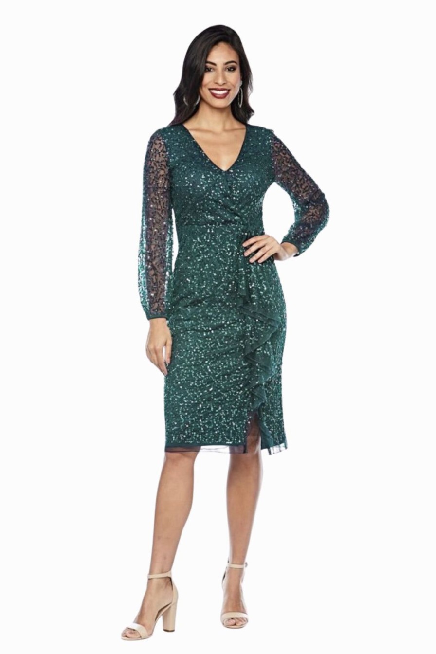 All Clothing Zaliea | Celeste Sequin Dress | Emerald | Z21