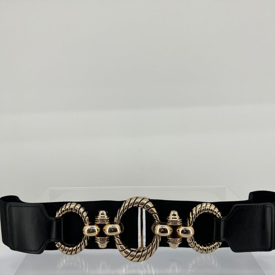 Accessories Pizazz Boutique | Three Gold Ring Belt | Fl96