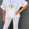 All Clothing Ridley | Jolie Linen Top | White | R14