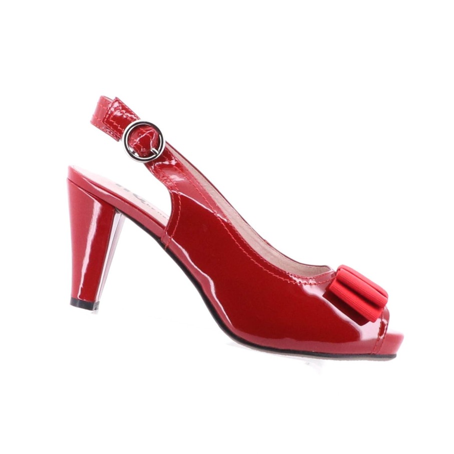 Shoes Nu by Neo | Nexus Sling Back Patent Leather Shoe - Red