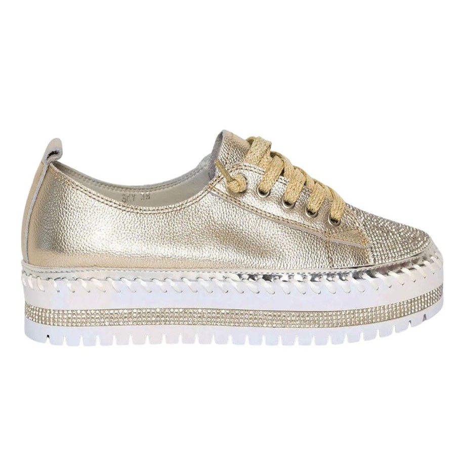 Shoes Ameise | Sky Diamante Sneaker | Gold | Am7