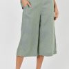 All Clothing Naturals By O & J | Hayley Linen Crop Pant | Wakeame | Oj14