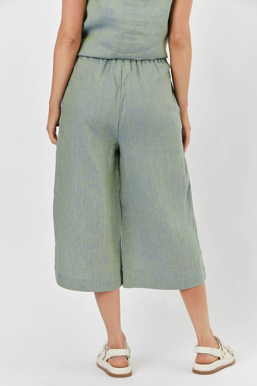 All Clothing Naturals By O & J | Hayley Linen Crop Pant | Wakeame | Oj14