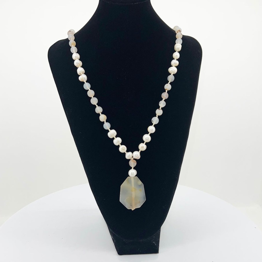 Accessories Cindy G / Jewellery | Moonstone Drop Necklace | Cg60