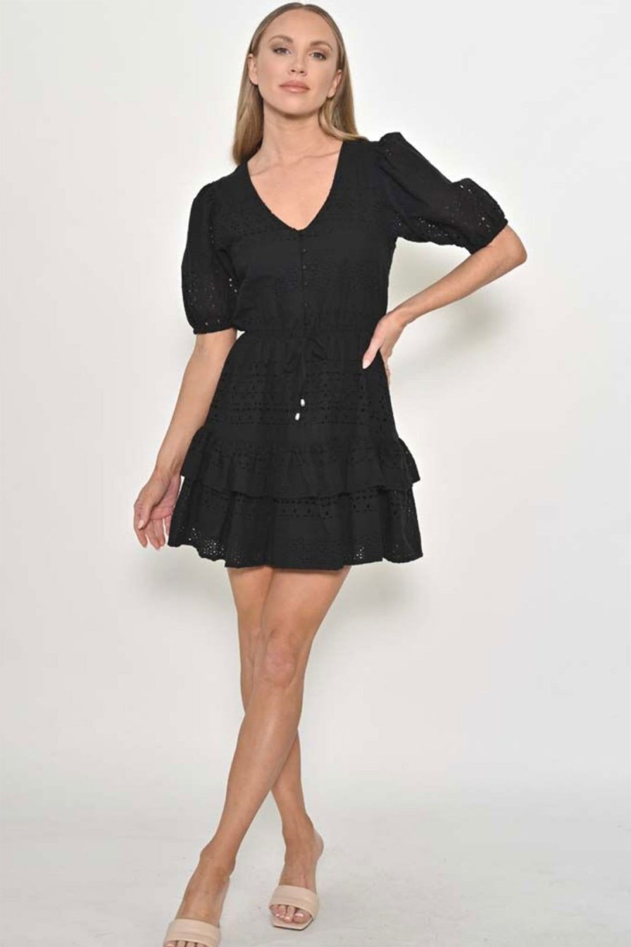 All Clothing New U Collection | Ayra Anglaise Dress | | Nu5 Black