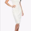 All Clothing Zaliea | Juliette Sequins Dress | Ivory | Z14