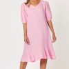 All Clothing Gordon smith | Flute Hem Linen Dress | Candy | Gs13