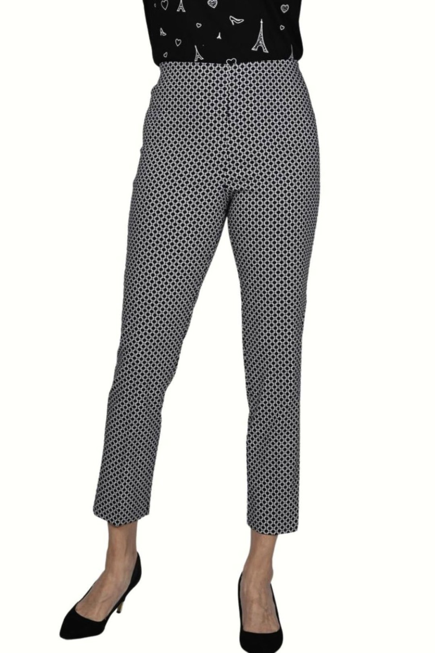 All Clothing Frank Lyman | Black White Woven Pant | Fl26