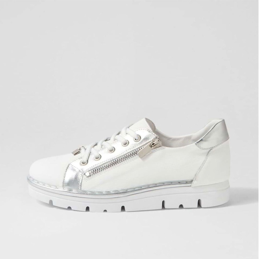 Shoes Top End Shoes | Elos Sneaker | White And Silver | Te8