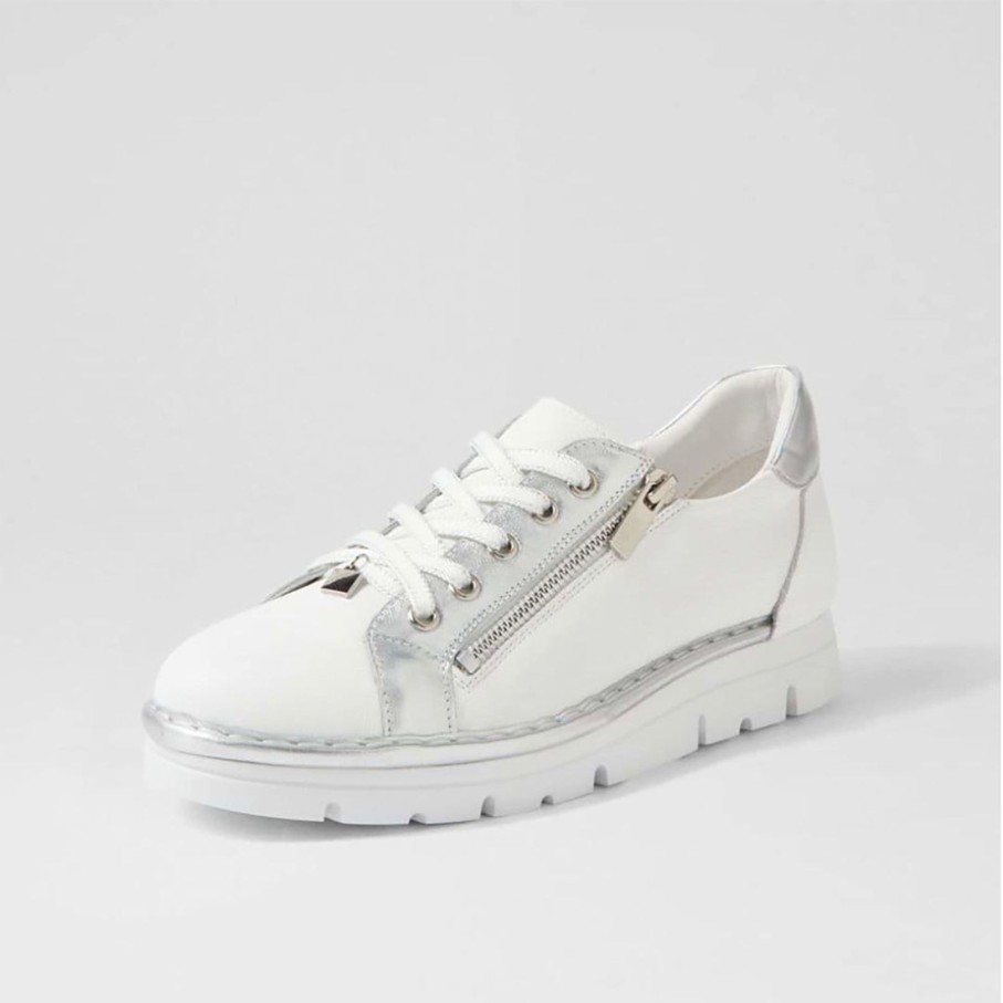 Shoes Top End Shoes | Elos Sneaker | White And Silver | Te8