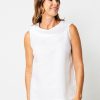 All Clothing See Saw | Button Back Cowl Neck Top | | Ss1 White