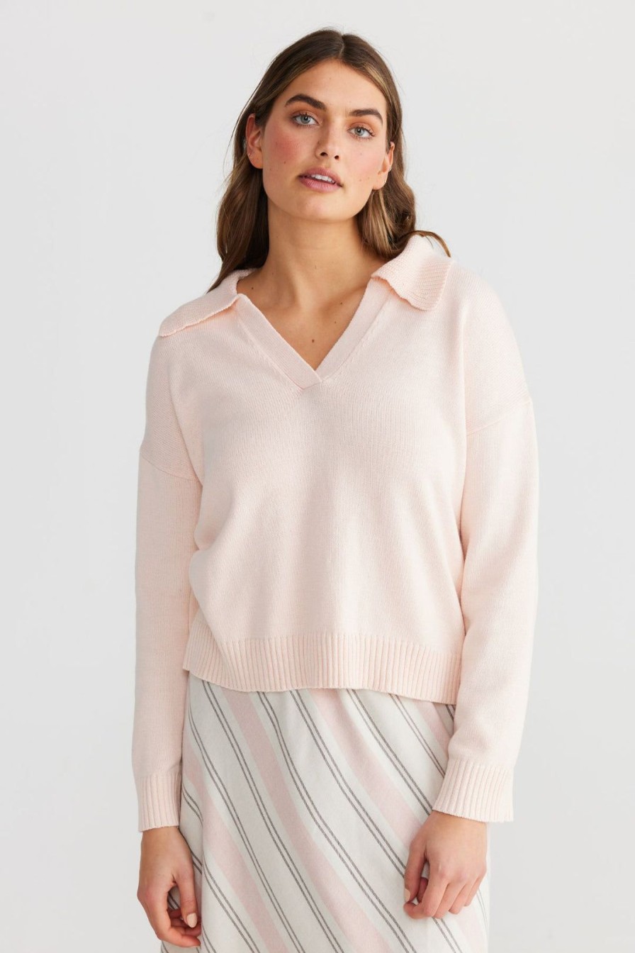 All Clothing The Shanty Corporation | Tribeca Knit | Pale Pink | Ts22