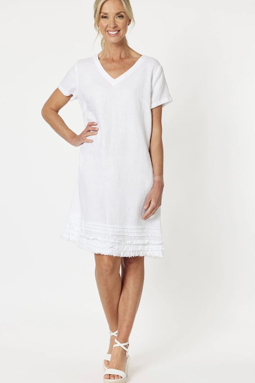 All Clothing Gordon smith | Chic Shift Dress Gs9 White