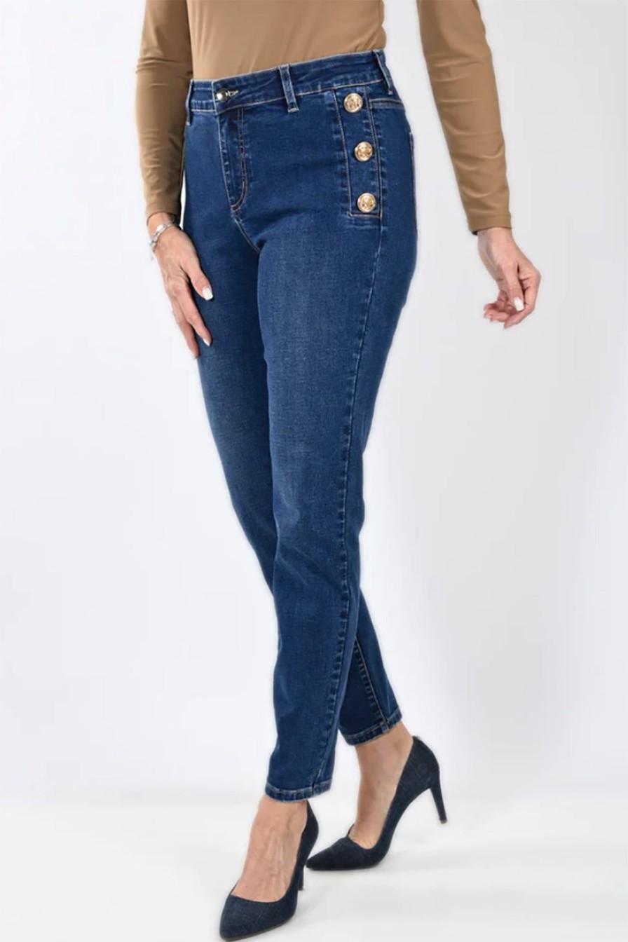 All Clothing Frank Lyman | Bronze Button Jeans | Fl72