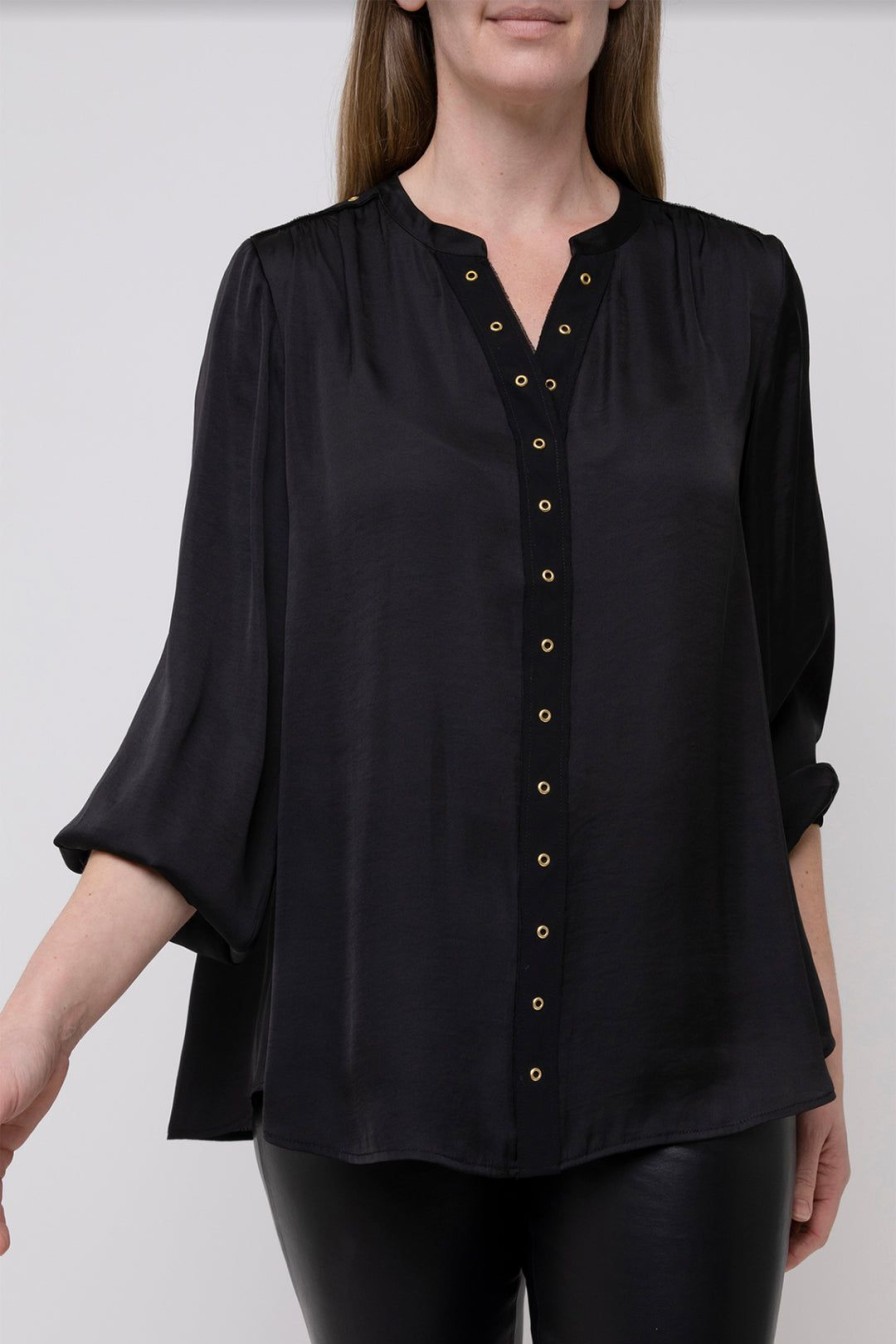 All Clothing Ping Pong | Eyelet Top | Black | Pp3